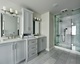 blue-grey bathroom cabinets, Sudbury Hearth & Home, Sudbury, ON