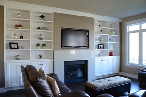 built-in cabinets in living room, Sudbury Hearth & Home, Sudbury, ON